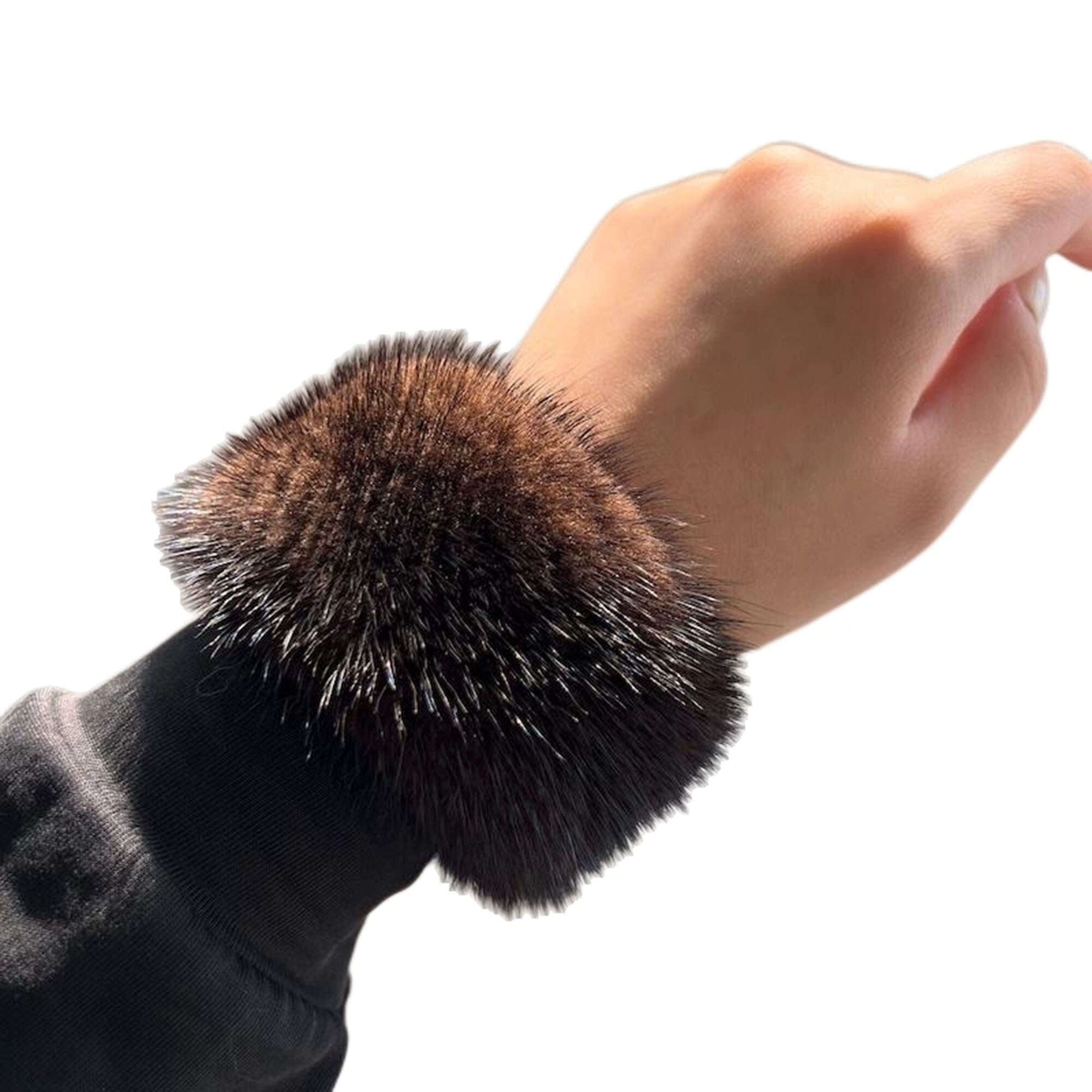Faux fur hair band hair tie Furry ponytail holder hair elastic