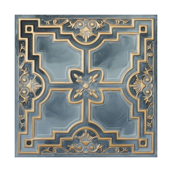 Faux tin ceiling tile Emboss interior wall panel for literary book bars PL16 Smoked gold 10Pcs/pack