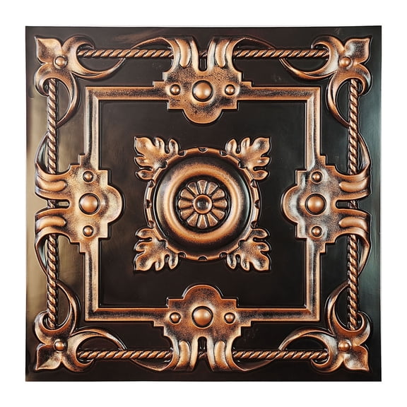 Faux tin ceiling tiles Decorative pvc panels for Restaurant PL29 Traditional copper 10Pcs/pack