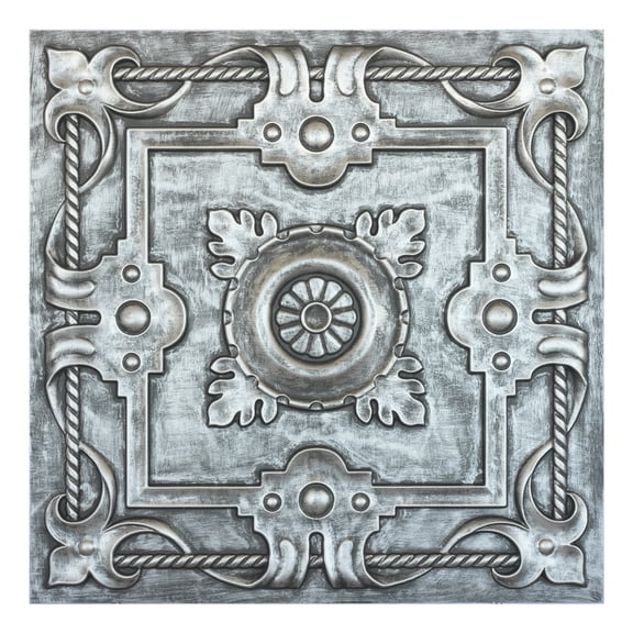 Faux tin ceiling tiles Decorative pvc panels for literary book bars PL29 Antique tin 10Pcs/pack