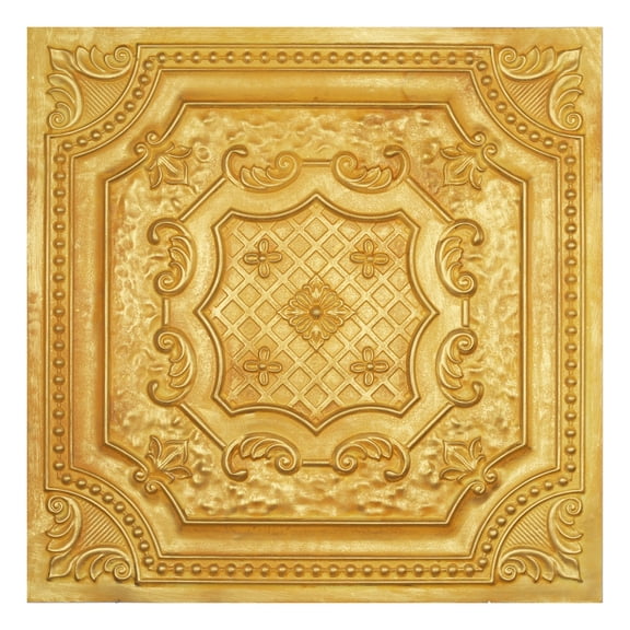 Embellished ceiling tiles Suspended Wall Panels for Cafes and Bars PL04 Golden 10Pcs/pack