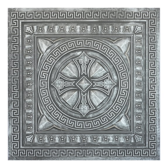 Faux tin ceiling tiles Vintage ceiling panels for literary book bars PL01 Antique tin 10Pcs/pack