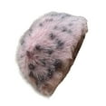 thumbnail image 1 of FauxFurs Leopard Hat Girl Russian Style Warm Hat Cold Weather Outdoor Skiing Hat, 1 of 6