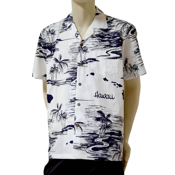 Favant Map 4 Men's Short Sleeve Hawaiian Aloha Shirt