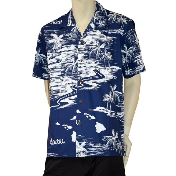Favant Map 4 Men's Short Sleeve Hawaiian Aloha Shirt