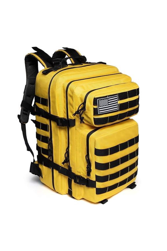 45L Hiking Backpack for Men - 3-Day Tactical Camping Pack with Laptop Sleeve - Water Resistant & Modular Webbing - Favastee