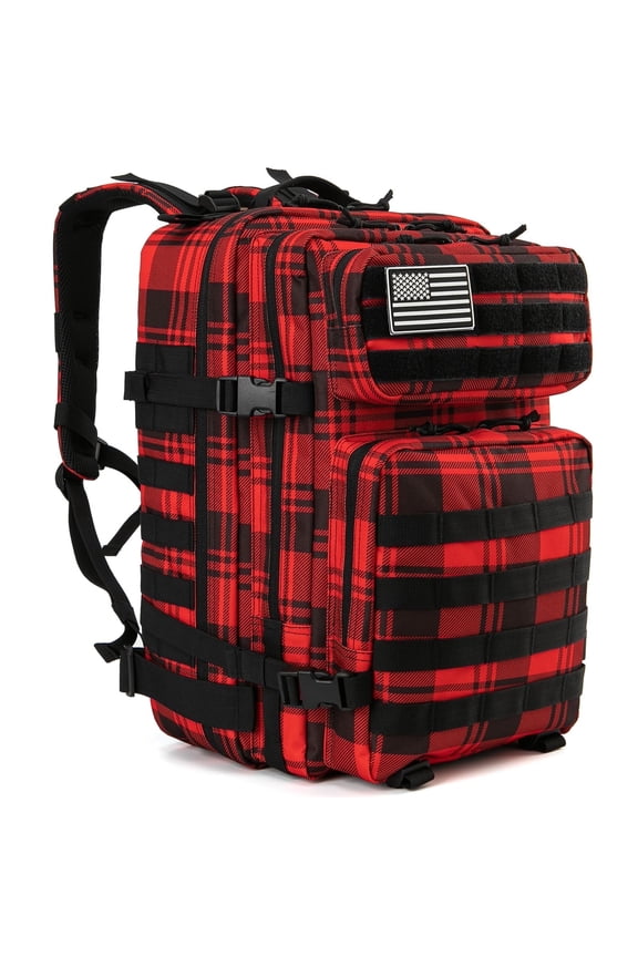 45L Hiking Backpack for Men - 3-Day Tactical Camping Pack with Laptop Sleeve - Water Resistant & Modular Webbing - Favastee