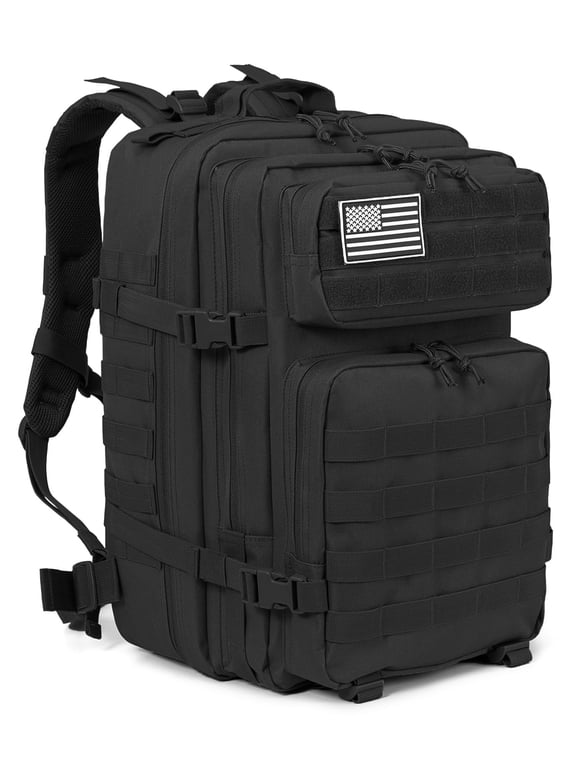 45L Hiking Backpack for Men - 3-Day Tactical Camping Pack with Laptop Sleeve - Water Resistant & Modular Webbing - Favastee
