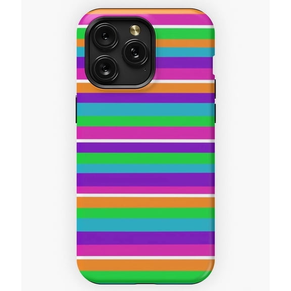 Fave Stripes Colorful Graphic Pattern Linear Retro iPhone 11 12 13 14 15 16 17 Pro Max Case