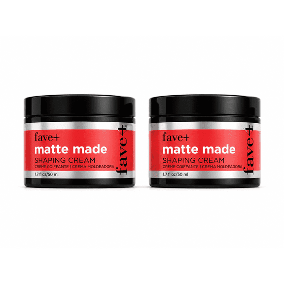 Fave4 Matte Made Shaping Cream, Great for Short Styles, 1.7oz - Pack of 2