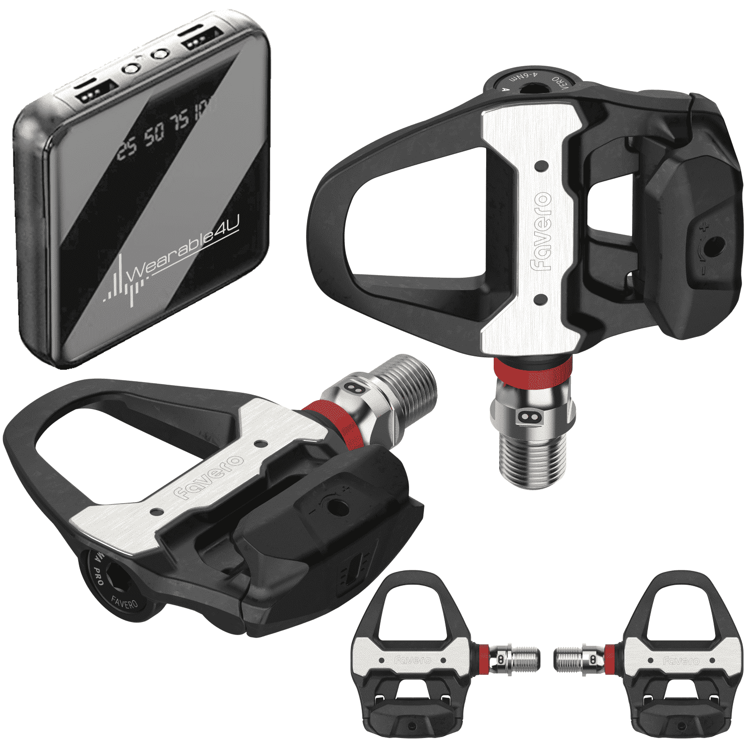 パーツ FAVERO Assioma PRO RS-2 Favero Assioma PRO RS-2 Dual Side Power Meter Pedals with