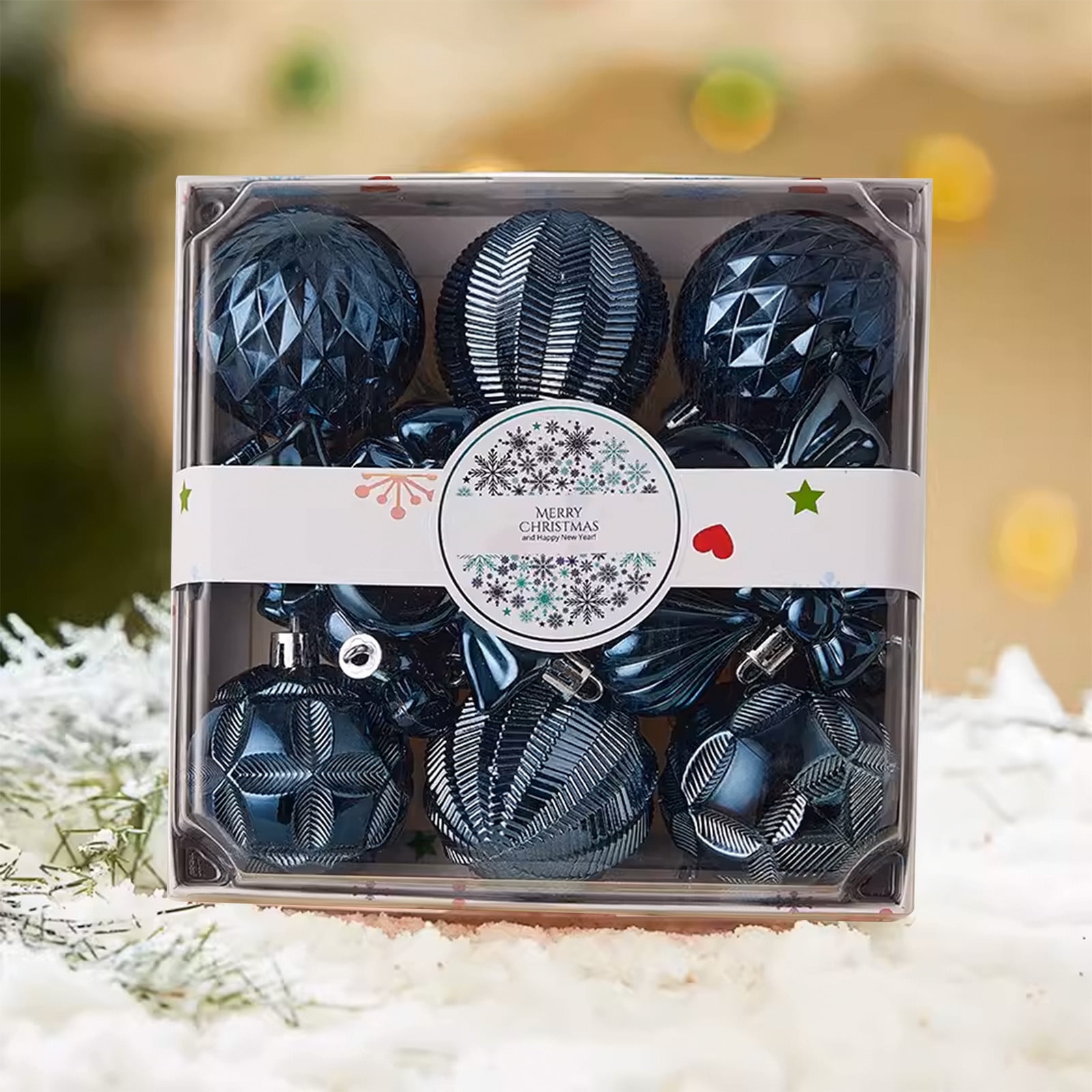 12pcs 3.15inch Green, Golden, And Silvery Antique-style Christmas Ball Decorations, Suitable For Christmas Tree Ornaments, Wedding Decorations, And Holiday Hanging Decorations Of Small Balls