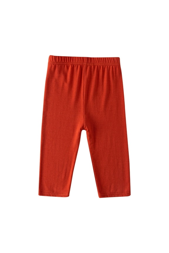 1-4 Pack Girls Solid Capri Leggings, Knee Length Stretchy Summer Cropped Pants for Dance, Gym, Playtime, Outdoor, 2-13 Years