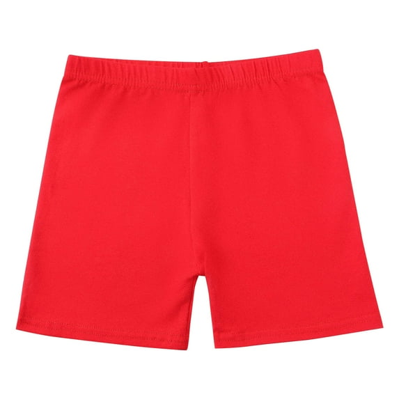 Favoffer 1-5 Packs Bike Shorts for Girls, Solid Color Breathable Stretch Athletic Shorts for Dance, Yoga, Cycling, and Sports, 5-14 Years (Toddler - Teen Biker )