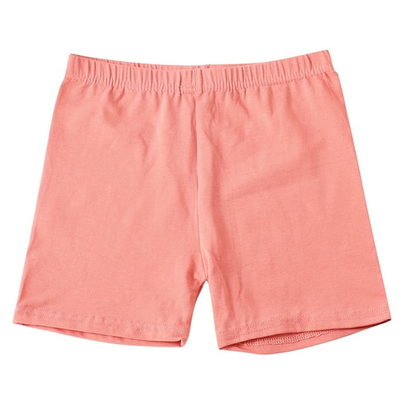 Favoffer 1-5 Packs Bike Shorts for Girls, Solid Color Breathable Stretch Athletic Shorts for Dance, Yoga, Cycling, and Sports, 5-14 Years (Toddler - Teen Biker )