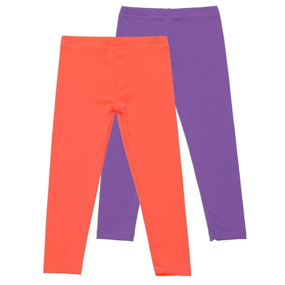 Favoffer 1-6PC Girls Cotton Leggings Stretch Soft Tight Long Pull On Pants with Elastic Waist for Daily Dance Photo Shoots Home Toddler Big Kids 2-13Y