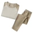 thumbnail image 1 of Favoffer 2PC Big Kids Striped Wool-Silk Fleece Thermal Set 3-16Y, 1 of 4
