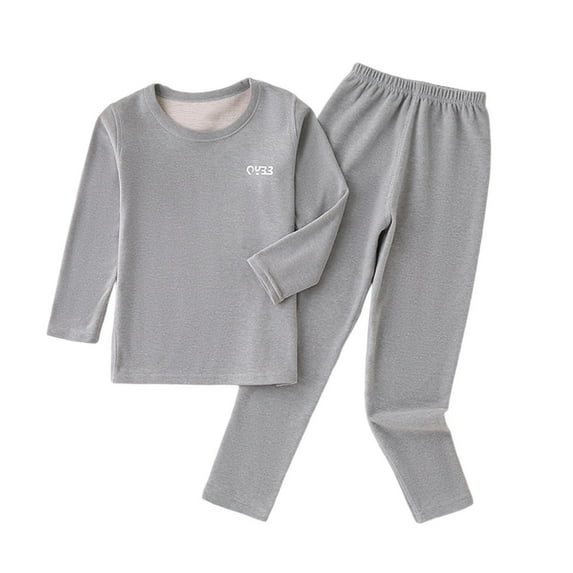 Favoffer 2PC Big Kids Wool-Silk Derong Thermal Warm Set 2-16Y
