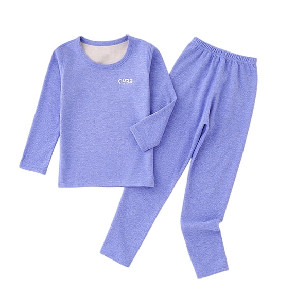 Favoffer 2PC Big Kids Wool-Silk Derong Thermal Warm Set 2-16Y
