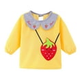 thumbnail image 1 of Favoffer Baby Bibs Waterproof Kids' Fall Winter Cotton Reversible Coverall Boys Girls Strawberry-Love Printed Long-Sleeve Bib for Dining, Kindergarten, Outdoor Play 1-7Y, 1 of 5