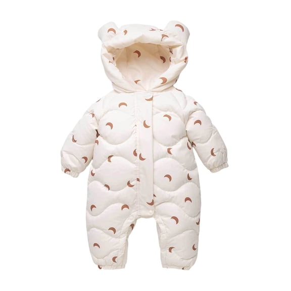 Favoffer Baby Girls Boys Thick Jumpsuit Snowsuit Newborn Winter Clothes Romper Infant Hooded Fleece Coat Jacket Outwear for Daily Wear, Home, Photoshoots, Holiday Gatherings 3M-2Y