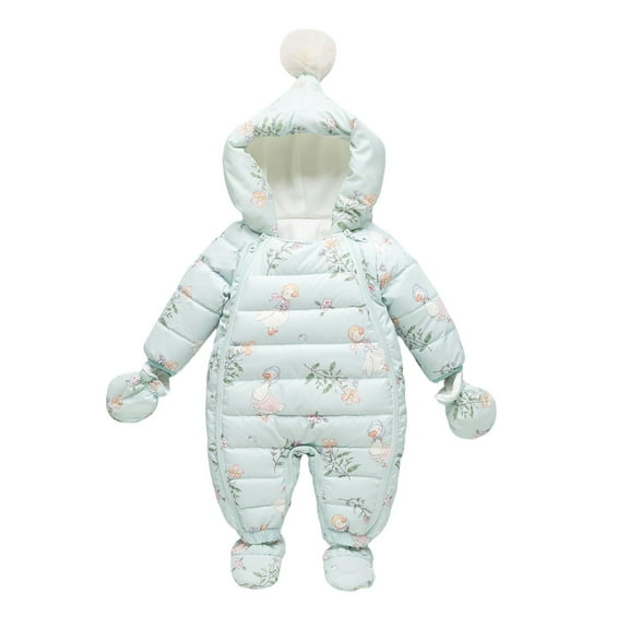 Favoffer Baby Girls Boys Thick Jumpsuit Snowsuit Newborn Winter Clothes Romper Infant Hooded Fleece Coat Jacket Outwear for Daily Wear, Home, Photoshoots, Holiday Gatherings 3M-2Y
