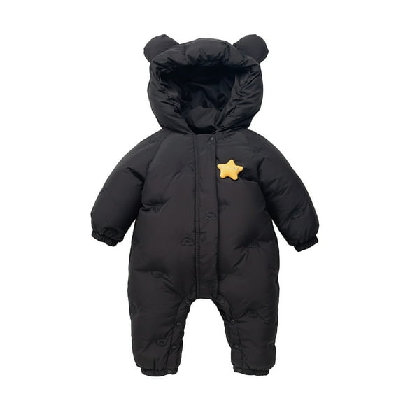 Favoffer Baby Girls Boys Thick Jumpsuit Snowsuit Newborn Winter Clothes Romper Infant Hooded Fleece Coat Jacket Outwear for Daily Wear, Home, Photoshoots, Holiday Gatherings 3M-2Y