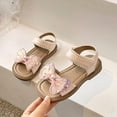 thumbnail image 1 of Favoffer Back to School Girls Summer New Middle and Big Children Princess Shoes Bow Open Toe Rhinestone Beach Sandals, 1 of 5