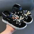 thumbnail image 1 of Favoffer Back to School Summer Girls New Fashionable Comfortable Soft Bottom Non-slip Beach Shoes Soft Bottom Flower Rhinestone Fashion Style Sandals, 1 of 1