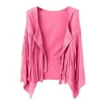 thumbnail image 1 of Favoffer Big Kids Boys Girls Suede Western Style Sleeveless Vest Short Button Down Jacket Casual Outwear Solid Color Warm Top Spring Autumn Daily Outdoor Vacation Travel Leisure Holiday 5-14Y, 1 of 7