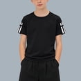 thumbnail image 1 of Favoffer Big Kids Quick-Dry Sports Top Fashion Breathable Comfy Regular Fit Crew Neck Short Sleeve Tee for Running Fitness Outdoor Sports Athletic Activity 3-14Y, 1 of 8