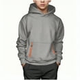 thumbnail image 1 of Favoffer Boys Fashion Hoodies Kids Long Sleeve Hooded Sweatshirts with Kangaroo Pocket 4-15 Years, 1 of 3