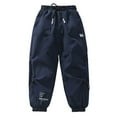 thumbnail image 1 of Favoffer Boys Fleece-Lined Waterproof Sports Pants Fall Winter Kids Casual Cargo Lightweight Pants for Outdoor Sports Daily 4-15Y, 1 of 5