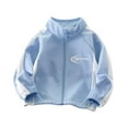 thumbnail image 1 of Favoffer Boys Girls Athletic Full Zip Jacket Cotton Casual Loose Coat Outwear with Pockets for Sports Daily Travel Play Kids to Big Kids 2-15Y, 1 of 5