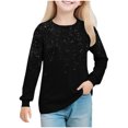 thumbnail image 1 of Favoffer Boys Girls Base T-Shirt Gradient Crewneck Long-Sleeve Pullover Top Casual Kids Shirt for Daily Wear, Fall Layering, Holiday Toddler 5-14Y, 1 of 8