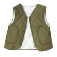 thumbnail image 1 of Favoffer Boys Girls Clothes Fleece-Lined Sleeveless Vest Thickened Solid Outerwear Cotton Warm Winter Coat for Sports Outdoor Trips Kid to Teen 3-14Y, 1 of 5
