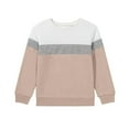 thumbnail image 1 of Favoffer Boys Girls Long Sleeve Tops Double-Sided Fleece Top Casual Color Block/Solid Cute Crewneck Sweatshirts Pullover Fall Shirts for Playdates Family Outdoor Trip Toddler Teen 1-15Y, 1 of 5
