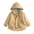 thumbnail image 1 of Favoffer Boys Girls Thick Warm Hooded Jacket Kids Winter Cotton Short-Style Printed Zip-up Coat Long-Sleeve Hooded Casual Outerwear Toddler Teen 3-11Y, 1 of 9