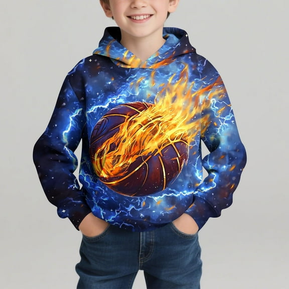 Favoffer Boys Hoodies 3D Printed Hooded Sweatshirts Cool Casual Long Sleeve Pullover Fashion Warm Winter 4-14Y