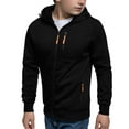 thumbnail image 1 of Favoffer Boys Zip Hooded Sweatshirt Long Sleeve Pullover Kids Fleece Sweatshirts For 5-14 Years, 1 of 9