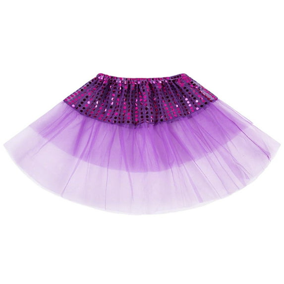 Favoffer Girl Tutu Skirt for Little & Big Girls for Dance Party Sequin Mesh Skirt Tulle Petticoat Fluffy Princess Ballet Dress Up 2-8Y