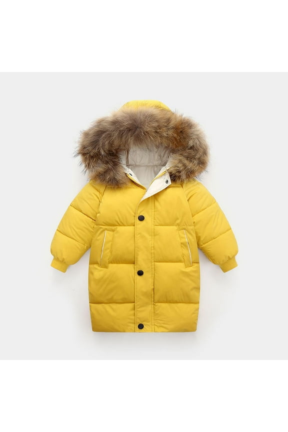 Girl's Winter Long Coat Waterproof Kids Outerwear Warm Parka Puffer Jacket with Hood