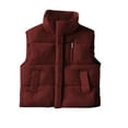 thumbnail image 1 of Favoffer Girls Boys Puffer Vest Cropped Puffy with Pockets Lightweight Outerwear Vests Warm Sleeveless 3-12Y, 1 of 7
