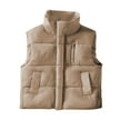 thumbnail image 1 of Favoffer Girls Boys Puffer Vest Cropped Puffy with Pockets Lightweight Outerwear Vests Warm Sleeveless 3-12Y, 1 of 7