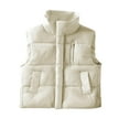 thumbnail image 1 of Favoffer Girls Boys Puffer Vest Cropped Puffy with Pockets Lightweight Outerwear Vests Warm Sleeveless 3-12Y, 1 of 7