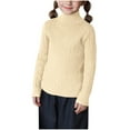 thumbnail image 1 of Favoffer Girls Boys Solid Mock Neck Sweater Base Layer Fall Long Sleeve Cozy Soft Winter Warm Pullover Knit Jumper Top Infant to Teen 0-13Y, 1 of 4