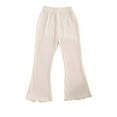 thumbnail image 1 of Favoffer Girls' Flare Pants with Ruffled Hem, Elastic Waist & Breathable, Summer Cute Lightweight Sizes 2-14Y, 1 of 5
