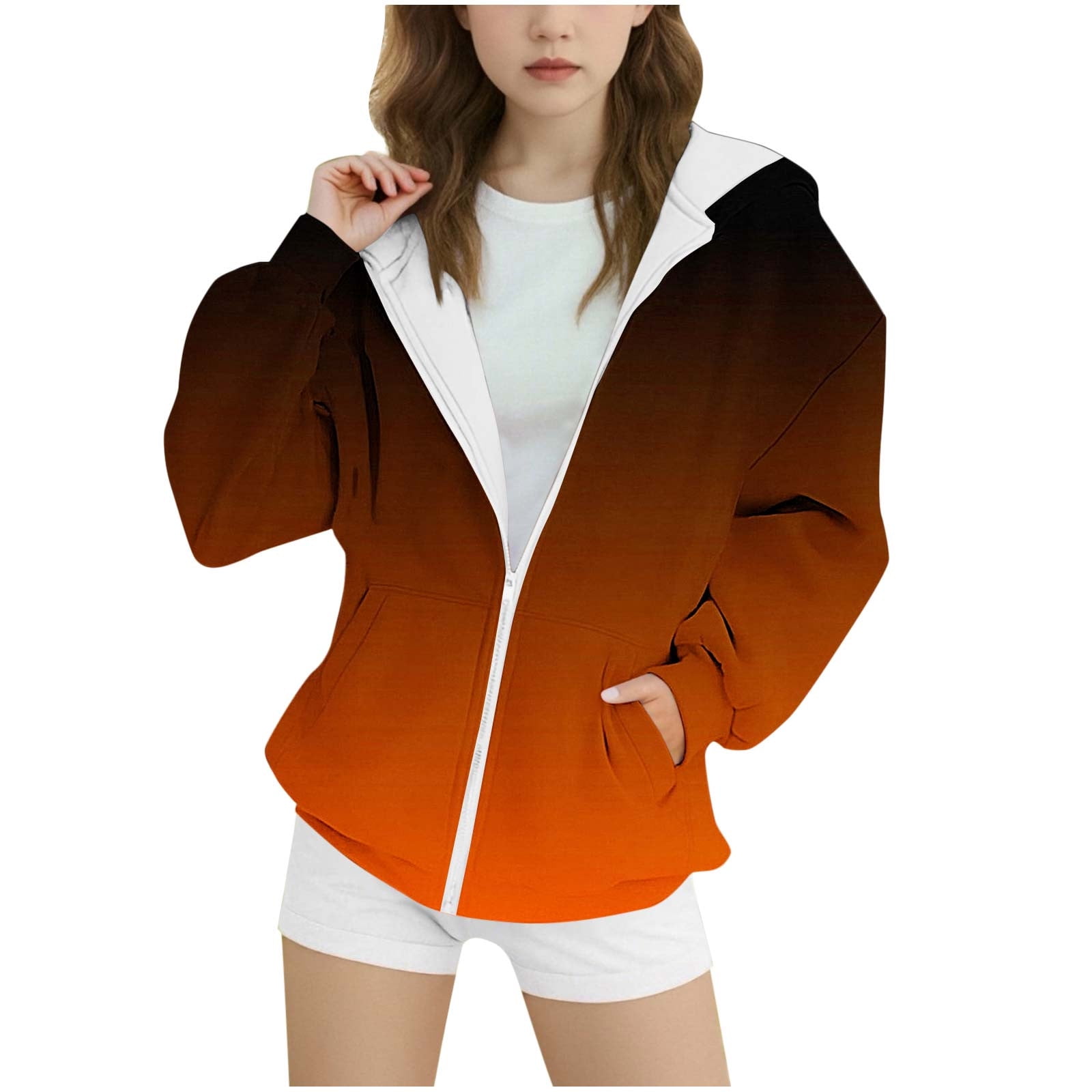 Girls Playful Graphic Print Hooded Sweatshirt