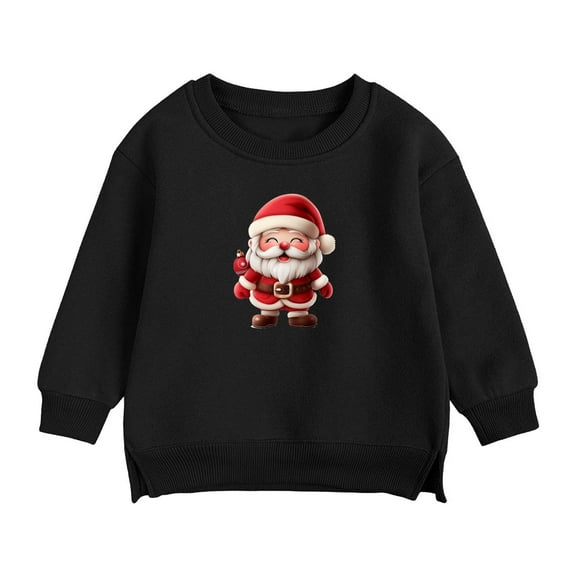 Favoffer Girls' Multicolor Solid & Graphic Crew-Neck Sweatshirt & Kids' Basic Long-Sleeve Top - Casual, Daily, Party, Photoshoot 6M-7Y