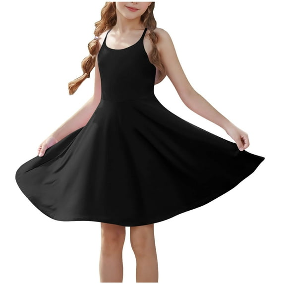 Favoffer Girls Pocket Detail Sleeveless Skort Dress for Sports Tennis Practice Match, Sizes 4-15